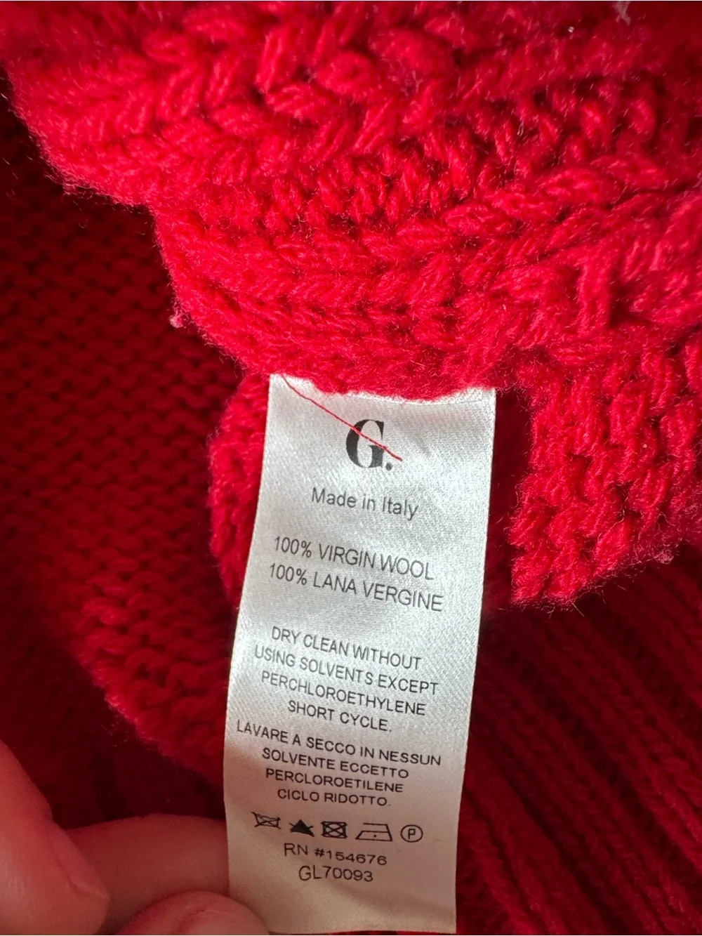 G Label by goop Red Wool Sweater - Picture 7 of 7